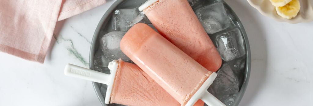 Three pink popsicles 