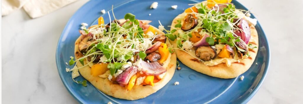 Hummus & Grilled Veggies Flatbread